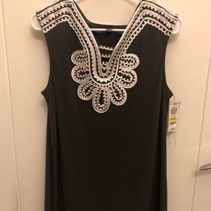 Olive Green Dress with lace detailing NWT